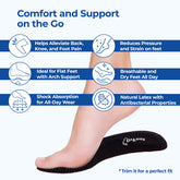 Dr Foot Gel Insoles - Pain Relief for Flat Feet